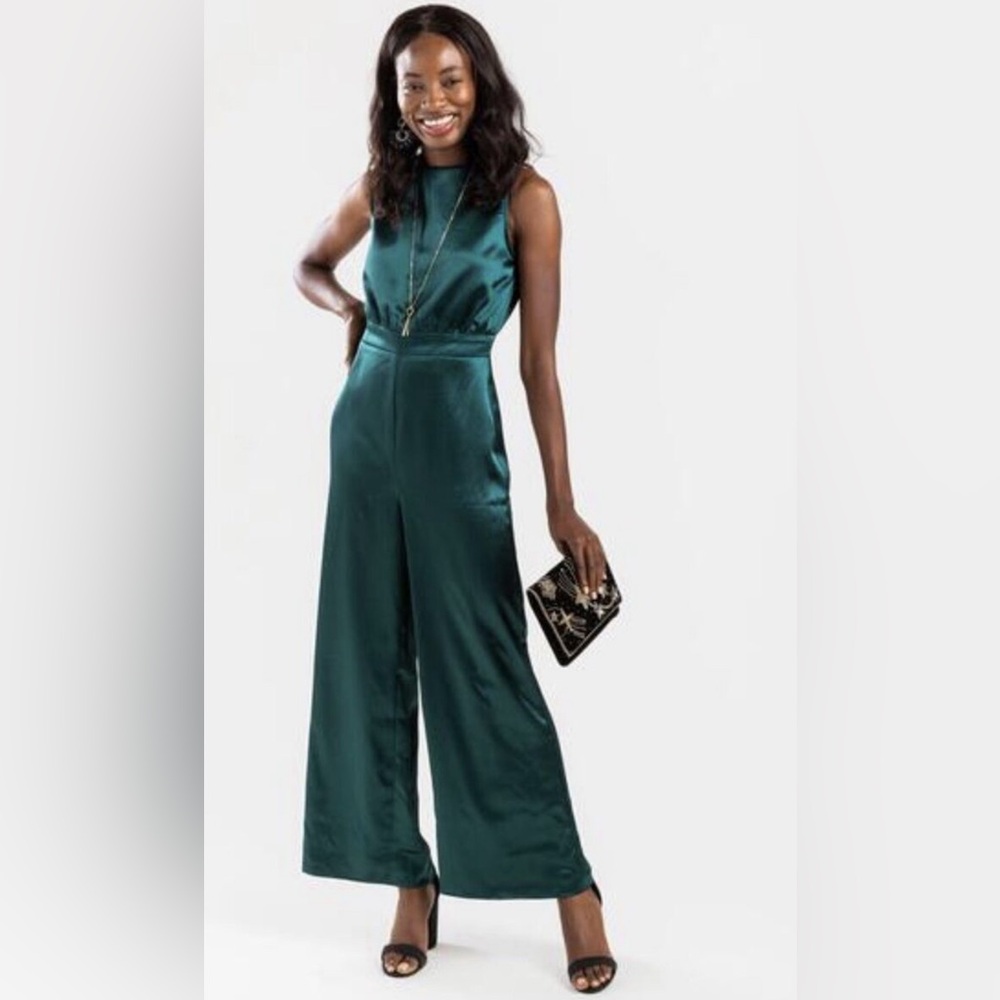 Francesca’s Esmeralda jumpsuit, emerald XS